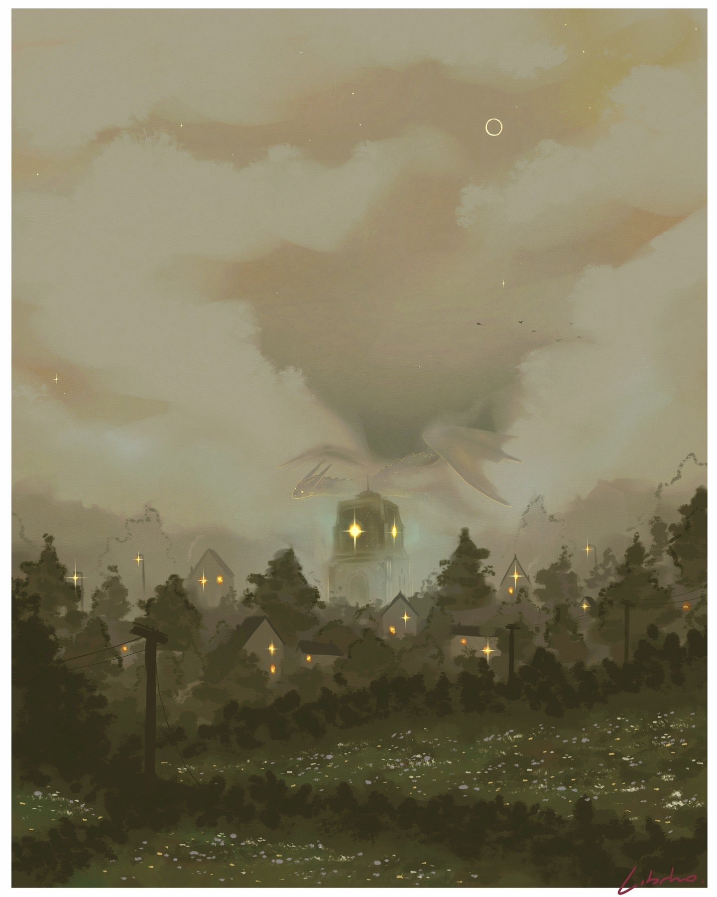 “In the fog” - LARGE art print