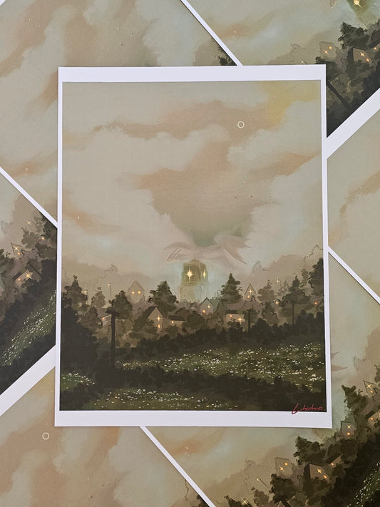 “In the fog” - LARGE art print