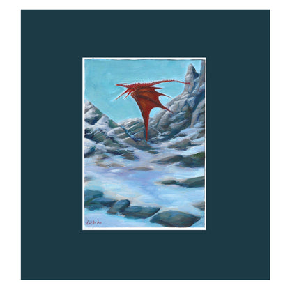 Flight over the snow plains