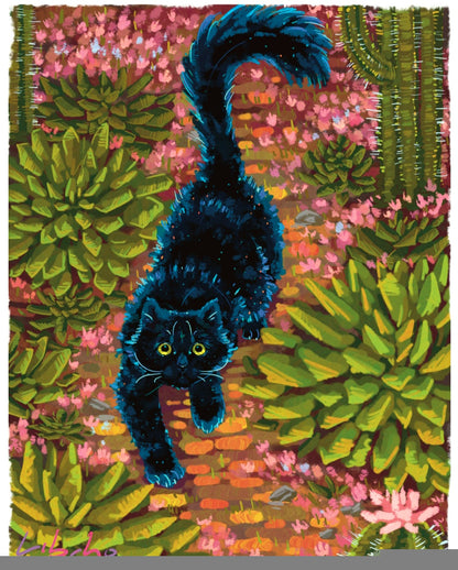 Cacti Cat - art print