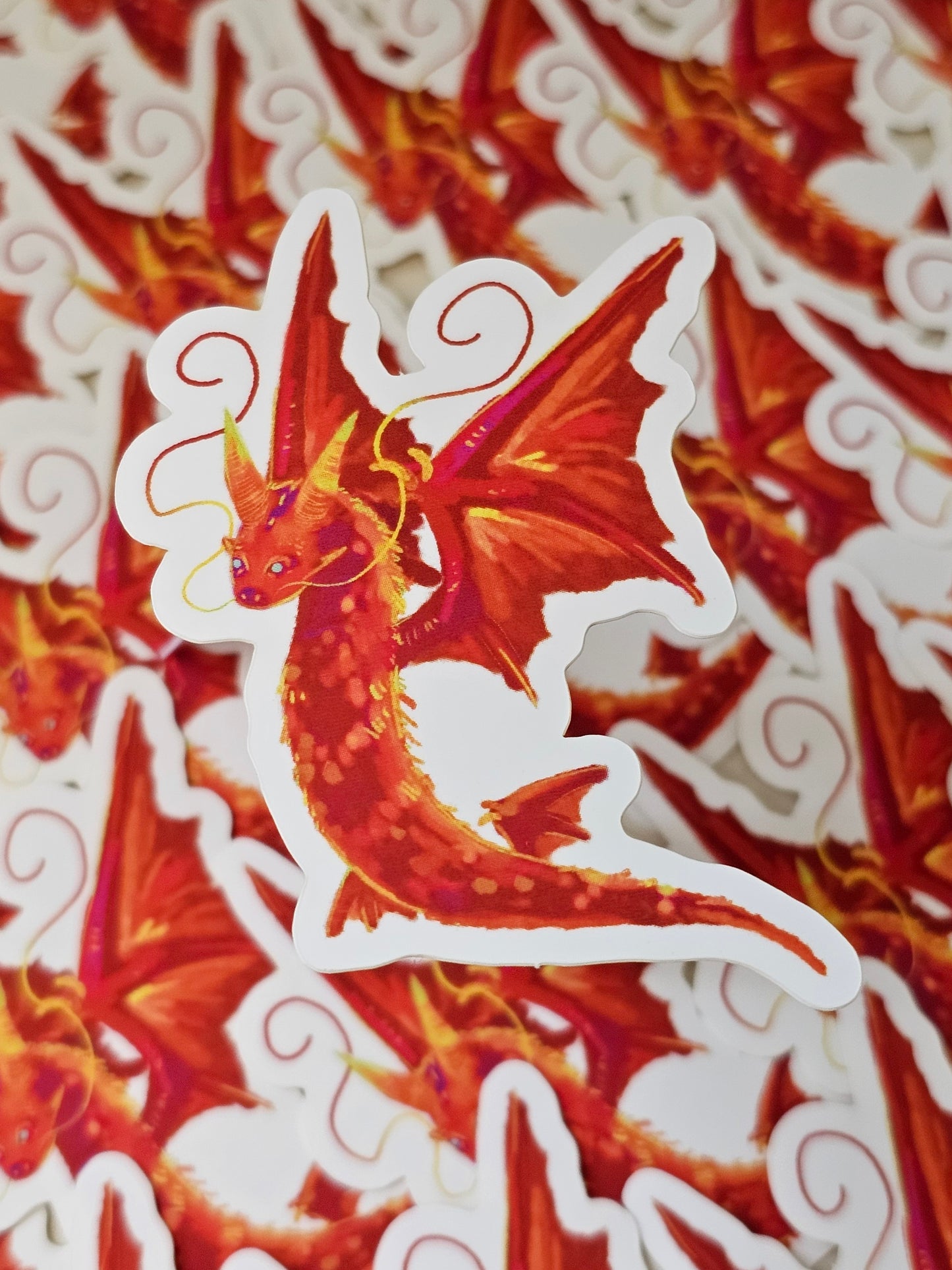 “Red Dragon” Die Cut Vinyl Sticker