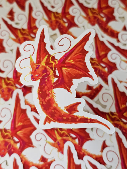 “Red Dragon” Die Cut Vinyl Sticker