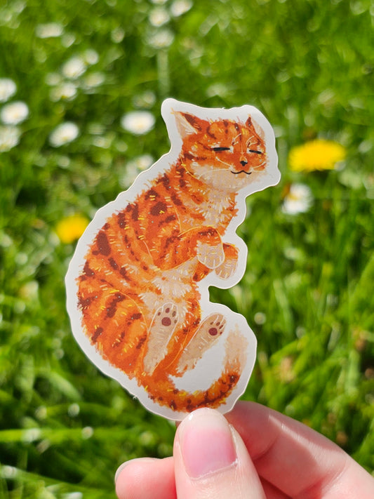 “Orange Cat” Die Cut Vinyl Sticker