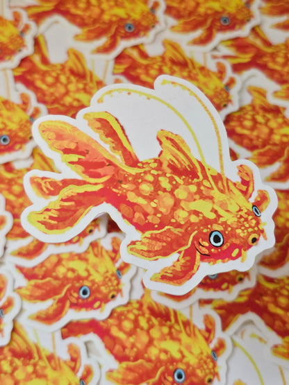 “Gold Fish” Die Cut Vinyl Sticker